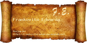 Frankovits Edvarda névjegykártya